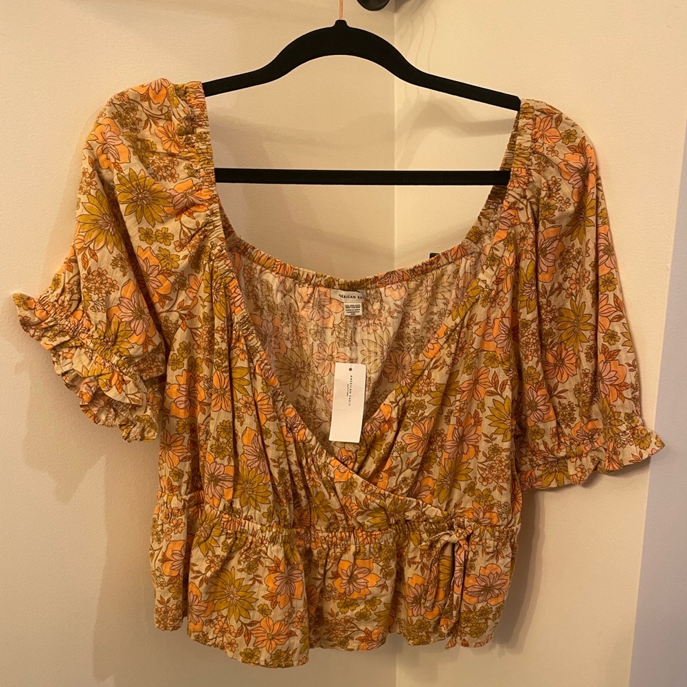 NWT American Eagle 70s Inspired Babydoll Blouse